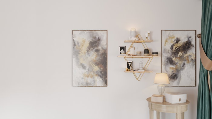 Hanah Home Prizma Raf Estantería de Pared Grande Hanah Home Prizma Raf Estantería de Pared Grande